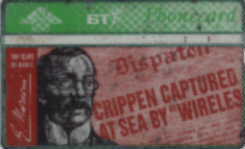front of BT Phonecard showing Dr. Crippen